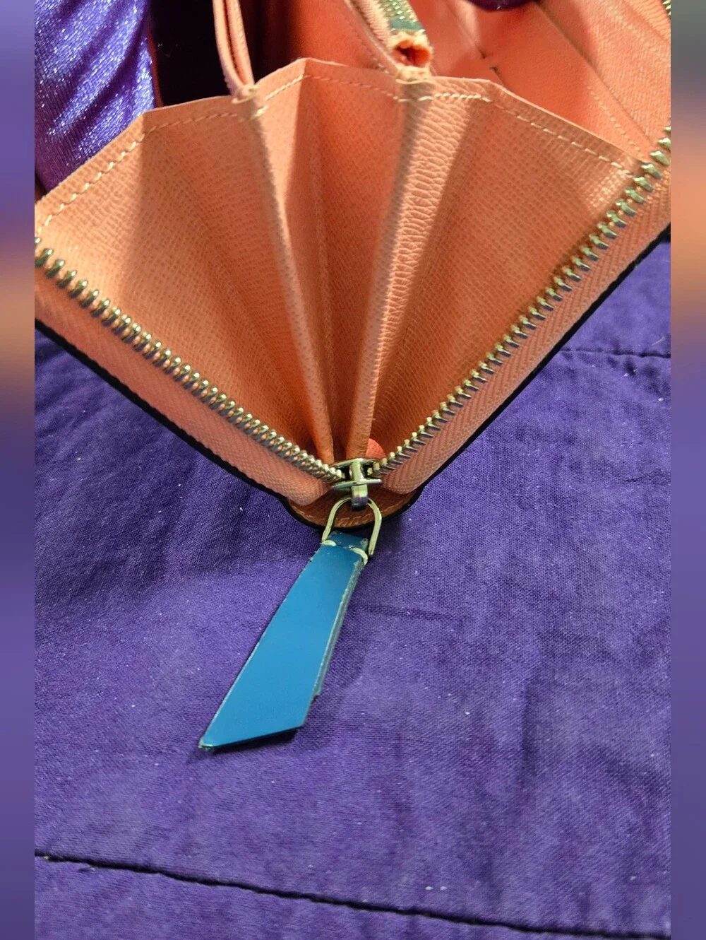 Louis Vuitton Limited Edition Epi "Aqua Line" Leather Zippy Long Wallet With COA - Picture 16 of 16